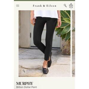 New Frank & Eileen Murphy Billion Dollar Cropped Leggings Black L